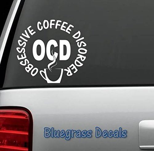 OCD Obsessive Coffee Disorder Decal Sticker Vinyl Sticker Decal For Car Truck SUV Window Vinyl Sticker