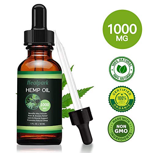Hemp Oil for Pain Anxiety Relief - 1000mg- Anti Inflammatory, Joint, Mood & Sleep Support -100% Natural Organic Hemp Drops, Premium Seed Grade, Pure Hemp Seed Oil Extract, Zero THC CBD Cannabidiol