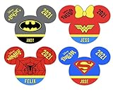 SET of 4 Personalized Disney Superman, Wonder