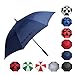 BAGAIL Golf Umbrella 68/62/58 Inch Large Oversize Double Canopy Vented Automatic Open Stick Umbrellas for Men and Women(Navy,62 inch)