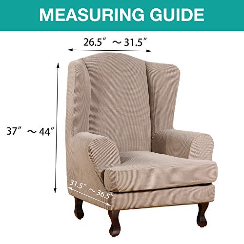 image for Turquoize Ultra Soft Stretch Wing Back Arm Chair Furniture Cover Slipc