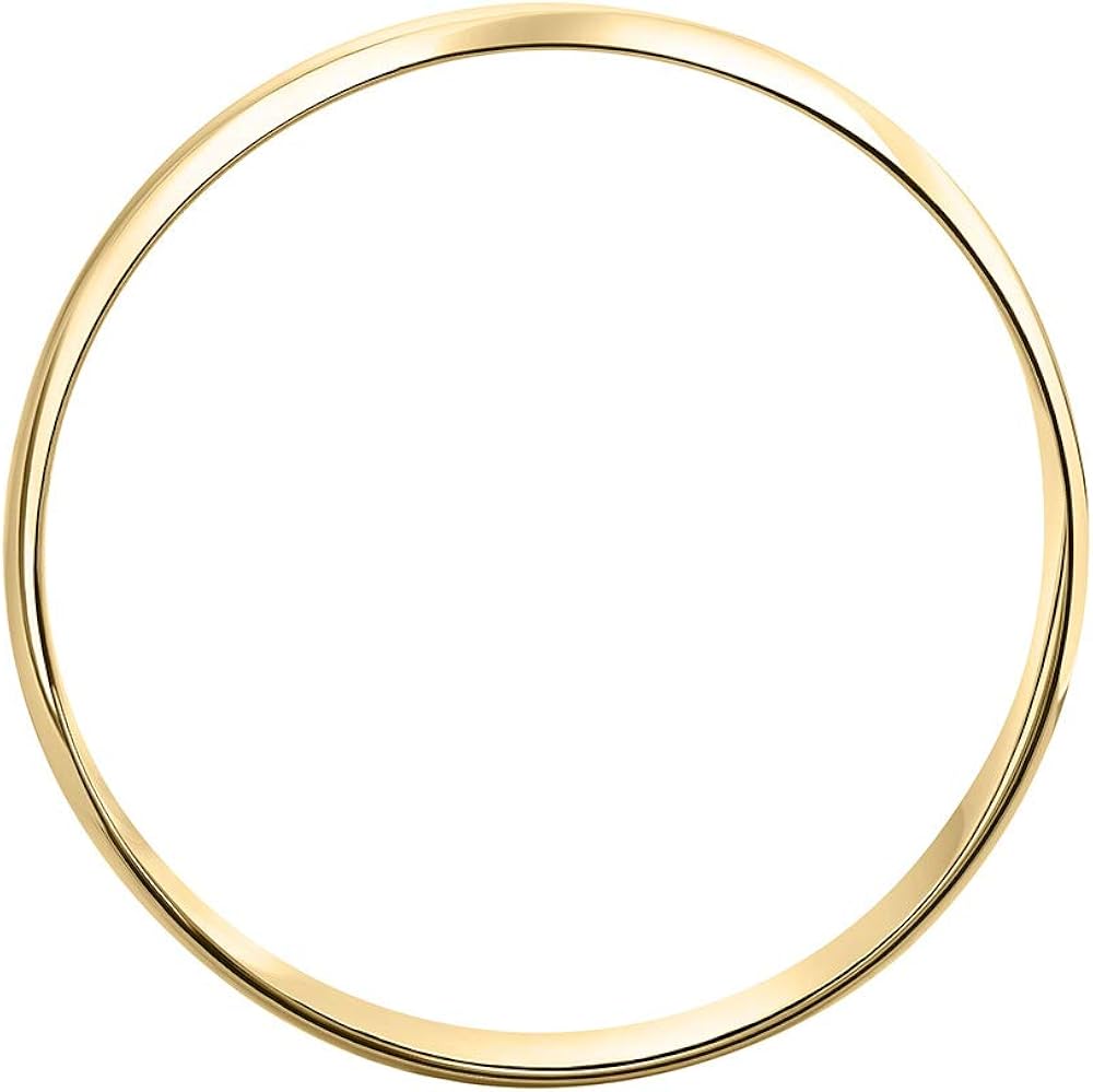 Men’s or Women's 10K Yellow or White Gold 5MM Classic Plain Simple Wedding Band by Brilliant Expressions | 