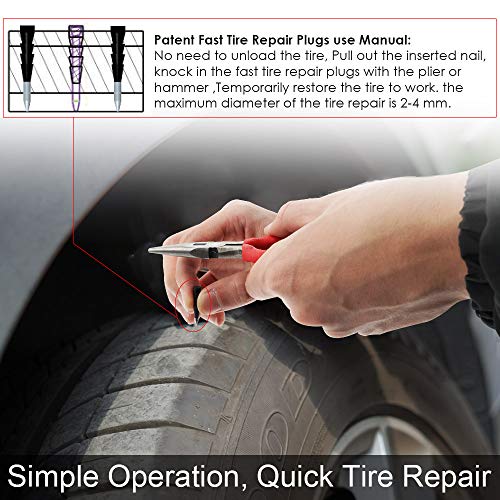 Auto Fix Set: 37Pcs Heavy Duty Tire Plug Kit For Car, Truck, RV, SUV, ATV,  Motorcycle Flat Tire Repair Heavy Duty Tire Repair Kit For Car Truck Rv Suv 