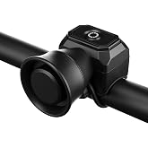 Tallew Electric Bike Horn 120 Db Loud Bike Horn, Bikebell with 3v Button Battery, Easy Installation, Suitable for Mountain Bikes, Electric Bikes, Scooter, Adult Use