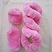 acdiac 3pcs Plush Car Steering Wheel Covers Winter Faux Wool Hand Brake & Gear Cover Set Car Seat Cover Interior Accessories-38cm (pink)
