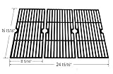 GI6123 Porcelain coated Cast Iron Cooking Grid for Select Gas Grill Models By Charbroil, Centro, Broil King , Kenmore, Costco, K Mart , Master Chef and Others, Set of 3