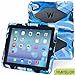 Ipad Case,ipad 2 Case,ipad 3 Case,ipad 4 Case,travellor®[heavy Duty] Apple Ipad 2/3/4 Case - Plastic Kid Proof Extreme Duty Dual Protective Back Cover with Kickstand and Screen Protector for Ipad 4/3/2-rainproof Sandproof Dust-proof Shockproof with Stand Case for Ipad 2/3/4 (Blue/white)