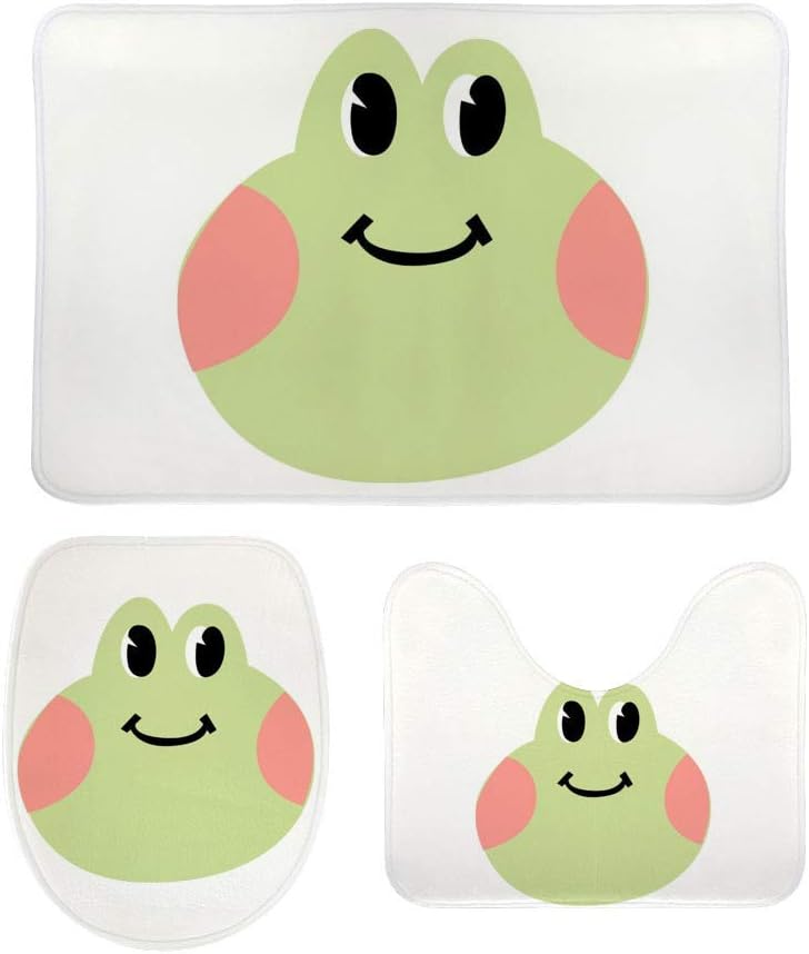 RedBeans Rutschfeste Badematte, 3-teiliges Flanell-Badezimmerteppich