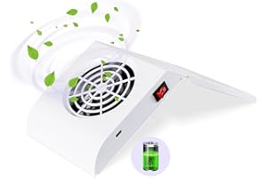 LIARTY Rechargeable Nail Dust Collector Mini: Personal Use at Home Cordless Small Quiet - Vacuum Nail Fan Dust Collector Vent for Nail Art Foldable Design 2 Filter Bags