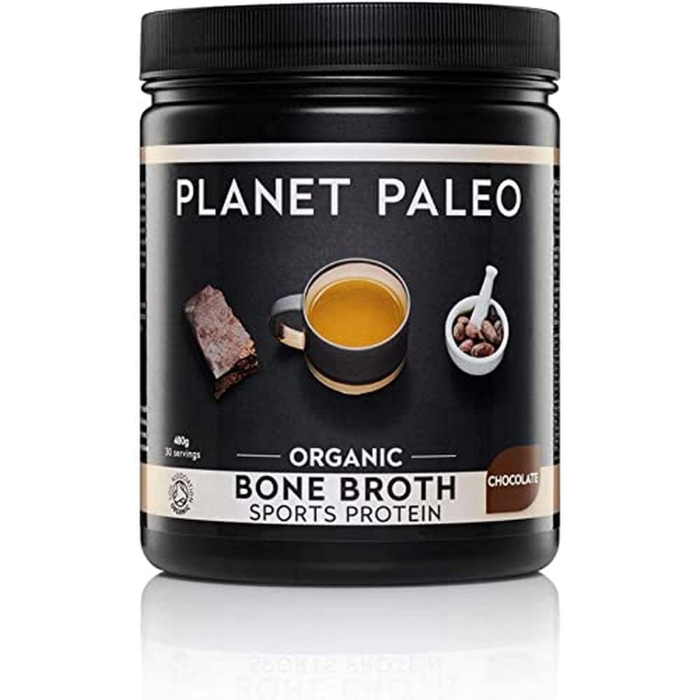 Planet Paleo Organic Chocolate Sports Protein Bone Broth Powder - 480g