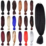 Aigemei Jumbo Braiding Hair African Collection Braids Crochet Bulk Braiding Hair Jumbo Braids Crochet Hair Extension(Sliver,48inch ,57g)