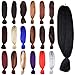 Aigemei 1pcs/lot Jumbo Braiding Hair African Collection Braids Crochet Bulk Braiding Hair Jumbo Braids Crochet Hair Extension(1b#,48inch,57g)
