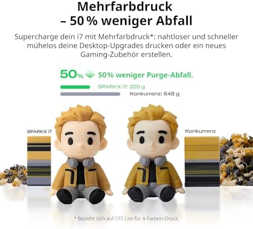 Creality SPARKX i7 Autofill Combo 3D-Drucker, KI Foto-zu-3D Modellierung, Mehrfarbiger Druck bereit, Automatische Nivellierung, Desktop FDM 3D-Drucker für Einsteiger