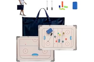 MTSBDM 17.7X11.8 Ice Hockey Coaching Board-Double Sided Magnetic Tactic Board,Dry Erase Strategy Clipboard with Marker&Magnet