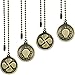 Ceiling Fan Pull Chain Set, 4 Pieces Pull Chain Extension Fan Pull Chain Pendant 12 Inch Ceiling Fan Chain Extender with Ball Fan Chain Connector (Bronze)
