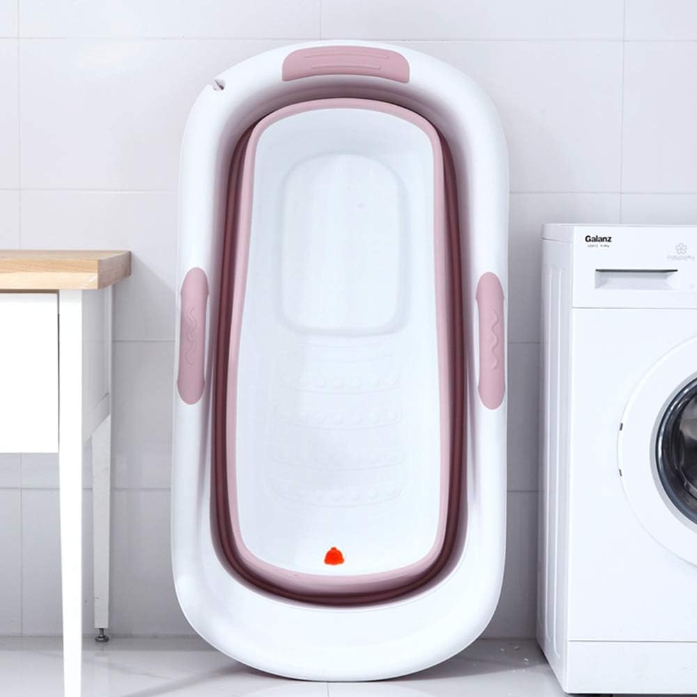 CHICTI Portable Bathtub For Adults With Drain, Bath Barrel Full Body Household Children Plastic Spa Bathing Bucket Anti-Slippery Insulation