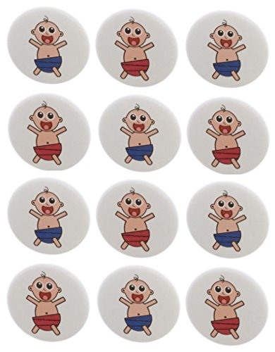 12 Blue Pink Baby Gender Reveal Girl Boy Shower Favors 1.25" Pinback Buttons