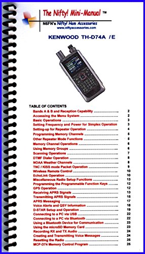 Kenwood TH-D74A Digital Tri-Band HT Accessory Bundle - Includes RT Systems Programming Software/Cable Kit, Nifty! Mini-Manual and Ham Guides TM Quick Reference Card
