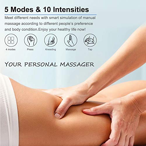 Big-Fun Wireless TENS Unit device, FDA cleared, EMSÂ Muscle Stimulator Machine, Electronic Pulse Massager with 5 modes 10 strength, Pain Relief Therapy, for Neck Shoulder Back Waist Arms Legs (Black)