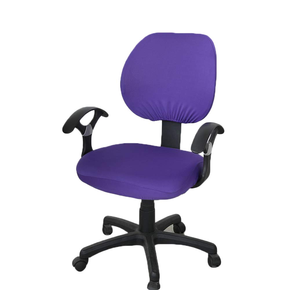 Sahgsa Purple Modern Office Chair, 2 pieces, Swivel, Polyester