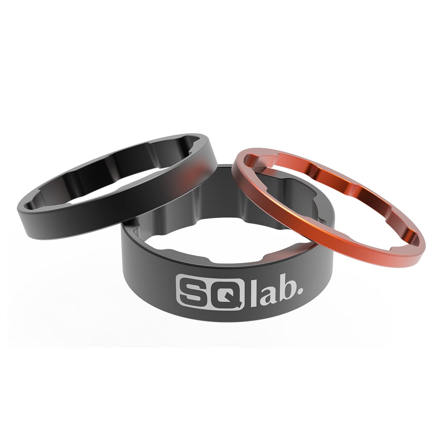 SQlab Unisex Sæt 1 1/8 Tomme Spacer Set, Black, 1/8 Inch EU