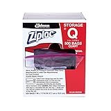 Ziploc Professional Storage Bags, For Food Organization and Storage, Double Zipper, Quart, 500 Count