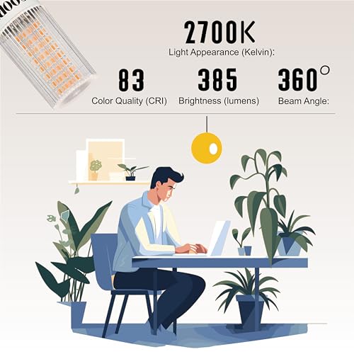 Goopig GU10 LED Corn Bulbs 3.5W Warm White 2700K, Equivalent to 50W Halogen Lamp, 385 Lumens, Clear Cylindrical T22, No Flicker, Non-Dimmable, 360° Beam Angle, 6 Pieces
