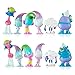 Babylian Trolls Dolls, Set of 12pcs Trolls Dolls, 3-6cm Tall Movie Trolls Action Figures Cake Toppers, Come with Storage Bag