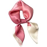 Aufeel 100% Pure Mulberry Silk Square Scarf for Hair-27''x27''- Women Silk Neckerchief Head Wrap Scarf