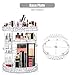 WILLED Acrylic Makeup Organizer 360 Rotating Adjustable Carousel Makeup Holder Cosmetic Storage Display Case, Fits Creams, Makeup Brushes, Lipsticks, Jewelry (Diamond Design)