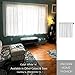 jinchan White Sheer Curtains for Living Room 63 inch Length Off White Curtains Rod Pocket Back Tab Faux Linen Curtains Open Weave Sheers Lightweight Voile Drapes Bedroom Window Curtain Set 2 Panels