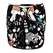 Sigzagor Baby Pocket Diaper Nappy Reusable Washable 8lbs to 36lbs (Racoon)
