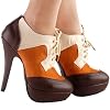SHOW-STORY-Retro-Brown-Beige-Lace-Up-Platform-Stiletto-Ankle-Boot-BootieLF30312