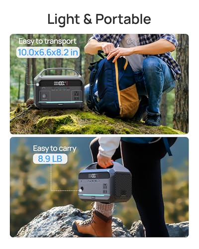 DaranEner 600W Portable Power Station with Solar Panel Included, 288Wh LiFePO4 Battery Solar Generator (1200W Surge), 2.3H Fast AC Recharge Backup Power Supply for Camping, Home Outages, Emergency