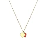 ShTQior Silver Double Mini Heart Tag Pendant