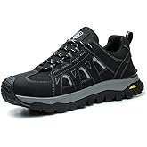 Steel Toe Work Shoes for Men – Non Slip Safety Shoes, Comfortable Wide Toe, Lightweight & Durable Work Sneakers