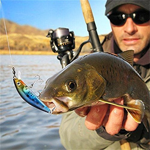 Keweis 101pcs Set Fishing Lures Tackle Including Freshwater,Saltwater, Bass,Trout,Salmon,Including Spoon Lures,Soft Plastic Worms, CrankBait,Jigs,Topwater Lures,Fishing Bait Set Plastic Box - Thumbnail 5