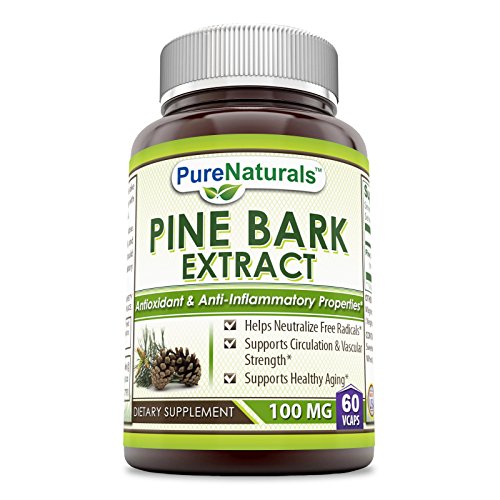Pure Naturals Pine Bark Extract 100 Mg, 60 Veggie Capsules Helps