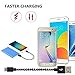 2Pack - 1ft Short Micro USB Cable, AOSOK Short Nylon Braided High Speed USB Durable Android Charger Cable for Samsung Galaxy S7/S6/S5,Note 5/4/3,HTC,LG,Nexus Sony More (Black White)