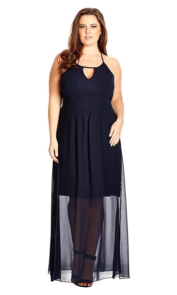 plus size chiffon maxi dress