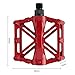 Chollima Aluminum Alloy Bicycle Pedals Road Bike Pedals for BMX MTB Cycling 9/16 Inch Red