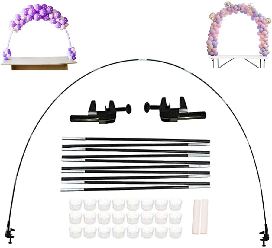 Pakoula Balloon Arch Kit Plastic Balloon Column Stands with Bases,Balloon Arch Stand Adjustable For Different Table Sizes Birthday, Wedding, Christmas, Graduation,And Welcome Home Party Decorations