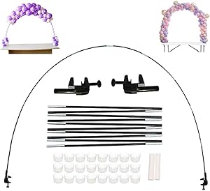 Pakoula Balloon Arch Kit Plastic Balloon Column Stands with Bases,Balloon Arch Stand Adjustable For Different Table Sizes Birthday, Wedding, Christmas, Graduation,And Welcome Home Party Decorations