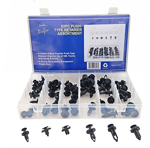 Swordfish 60430 82Pc Automotive Push Type Retainer Fastener Clip Assortment