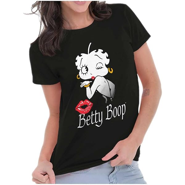 Betty Boop Officially Licensed Poster Women T-Shirt (Black), XX