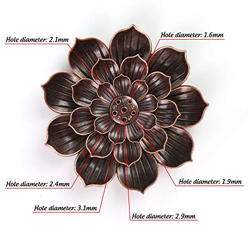 DomeStar Incense Sticks Holder, 3.5 Inch Incence Holder Brass Stick Incense Burner Insence Ash Catcher