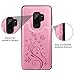 HianDier Wallet Case for Galaxy S9 Plus, Slim Protective Case with Credit Card Slot Holder Flip Folio Soft PU Leather Magnetic Closure Cover Case Compatible with Samsung Galaxy S9+ Plus, Pink