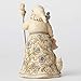 Jim Shore Heartwood Creek White Woodland Santa with Fox Stone Resin Figurine, 5.25”