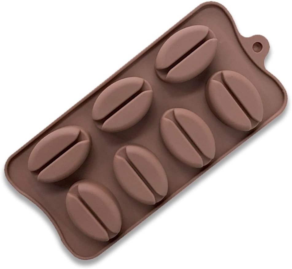 Coffee Bean Cake Mold Silicone Mold for Candy Chocolate Bakeware Mould 7 Cavity