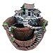 NUOLUX Micro Landscape Artificial Flowers Succulent Plants Pot Tiny Creative Flower Pot Holders Hanging Garden Design with Sweet House (Orange)